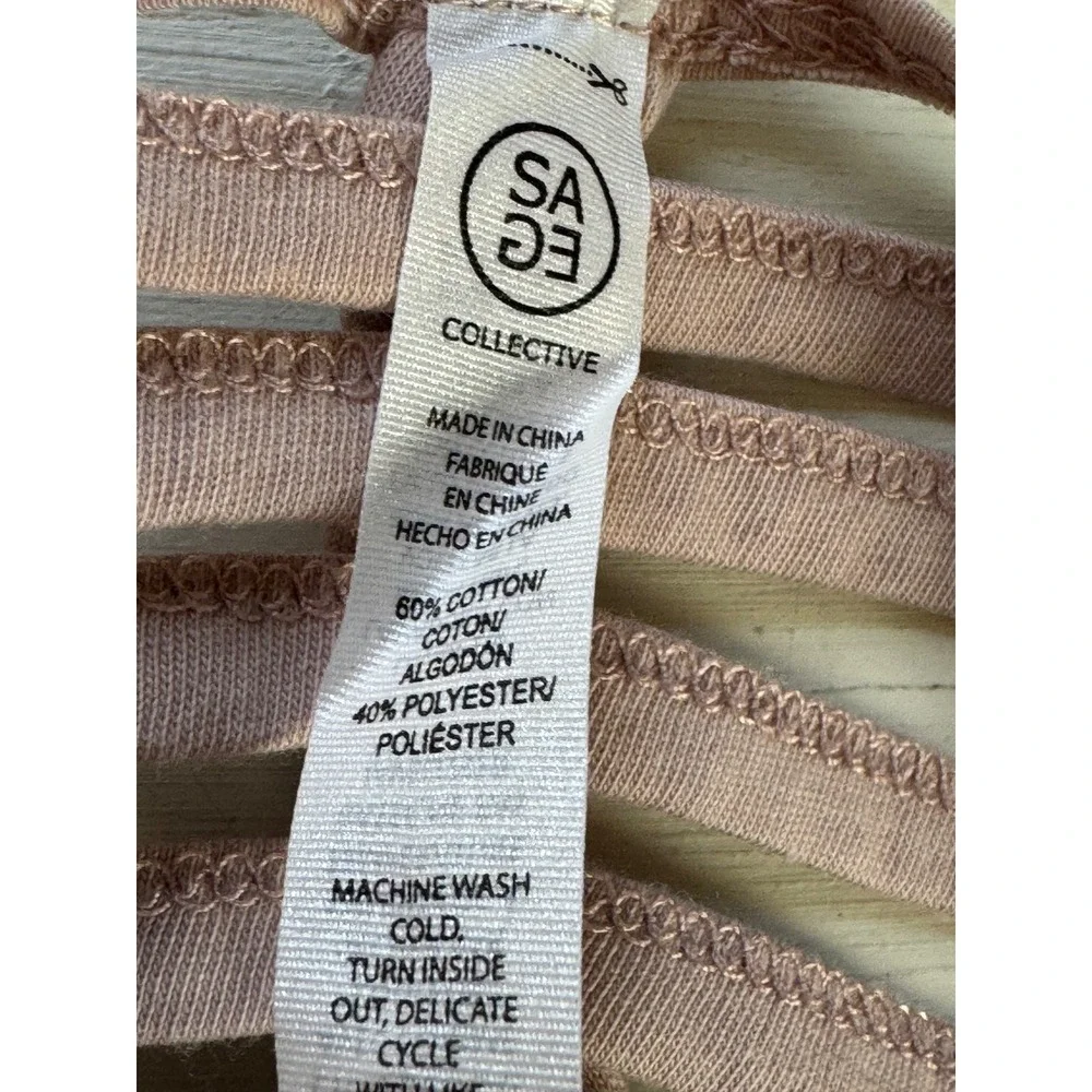 Sage Collective Women XL Bare Pink Braided Strappy Back Flowy Tank Top NWT - Picture 9 of 11